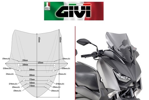 Parabrezza fumè yamaha xmax - parabrezza,